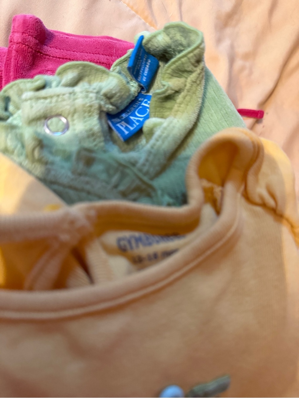 Lot of girls 12m Girls tops shirts and shorts Bright Pink Velour Joggers gap - Picture 3 of 7